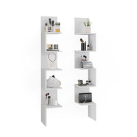 Vicco Libreria angolare da terra Bianco 28 x 175.4 cm Set di 2