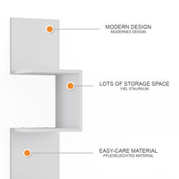 Vicco Libreria angolare da terra Bianco 28 x 175.4 cm Set di 2