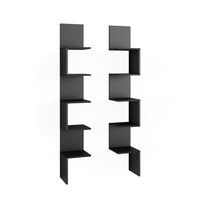 Vicco Libreria angolare da terra Nero 28 x 175.4 cm Set di 2