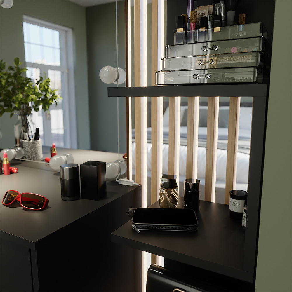 Vicco Libreria angolare da terra Nero 28 x 175.4 cm Set di 2