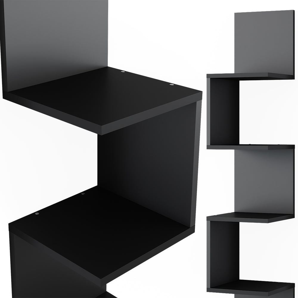 Vicco Libreria angolare da terra Nero 28 x 175.4 cm Set di 2