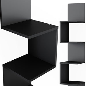 Vicco Libreria angolare da terra Nero 28 x 175.4 cm Set di 2