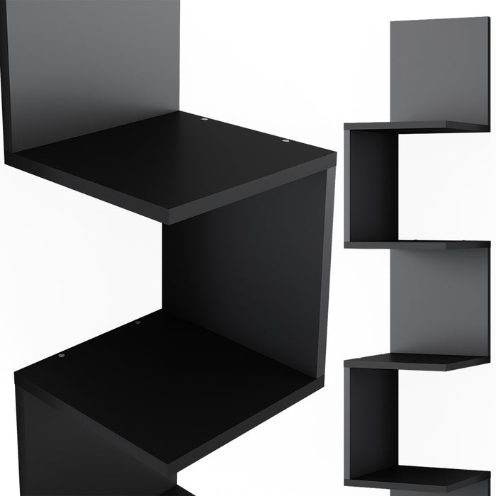 Vicco Libreria angolare da terra Nero 28 x 175.4 cm Set di 2