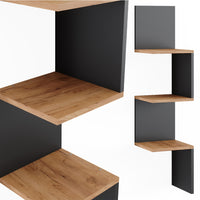 Vicco Libreria angolare da terra Antracite 28 x 116.4 cm Set di 2