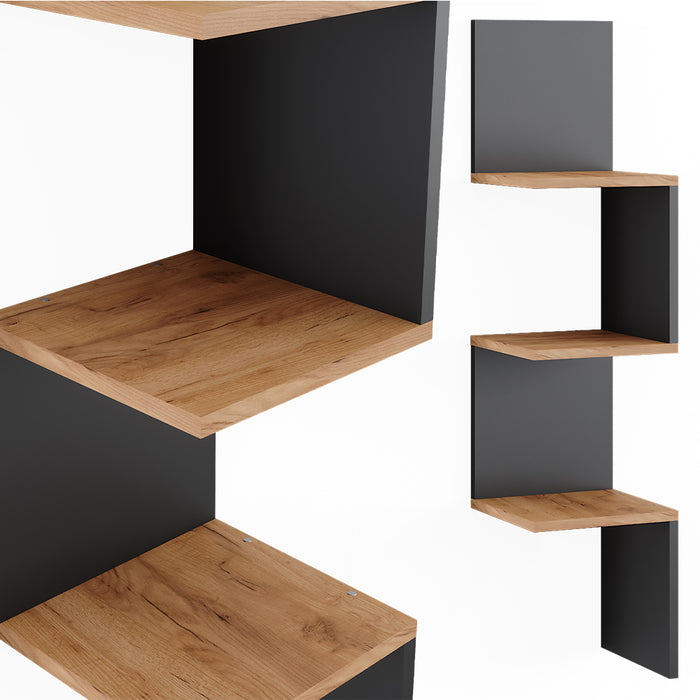 Vicco Libreria angolare da terra Antracite 28 x 116.4 cm Set di 2