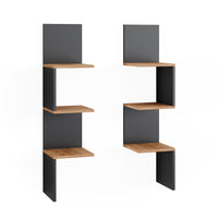 Vicco Libreria angolare da terra Antracite 28 x 116.4 cm Set di 2