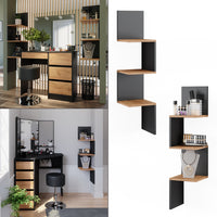 Vicco Libreria angolare da terra Antracite 28 x 116.4 cm Set di 2