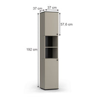 Vicco Armadio per il bagno Grigio 37 x 192 cm con 2 porte