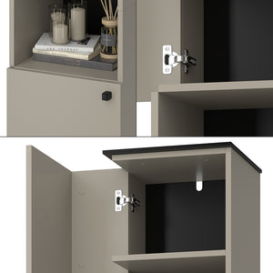 Vicco Armadio per il bagno Grigio 37 x 192 cm con 2 porte