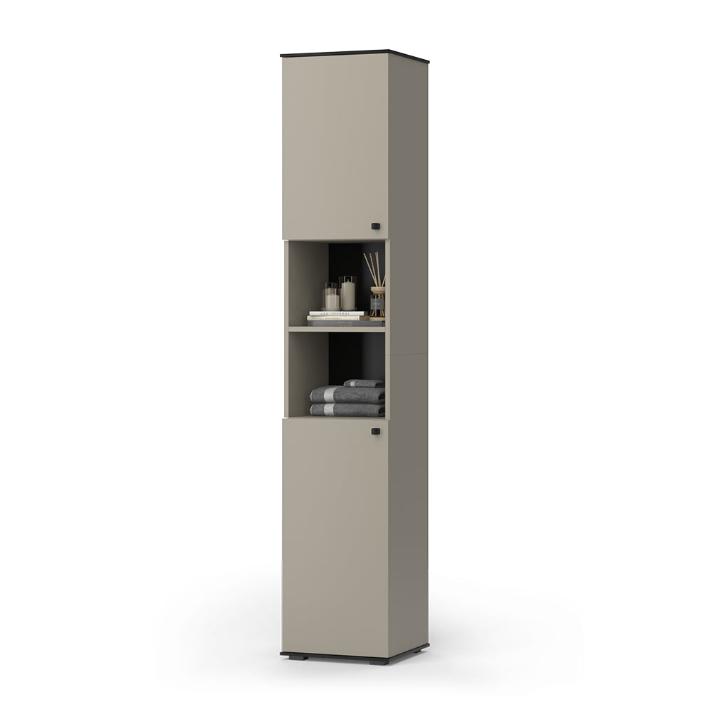 Vicco Armadio per il bagno Grigio 37 x 192 cm con 2 porte