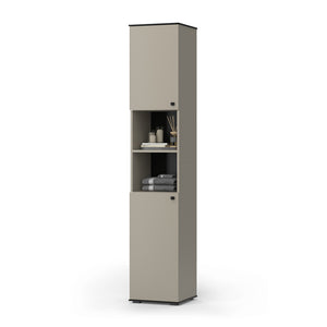 Vicco Armadio per il bagno Grigio 37 x 192 cm con 2 porte