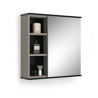 Vicco Specchio contenitore bagno Grigio 60 x 60 cm con specchio