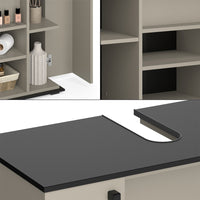 Vicco Mobiletto per lavabo Grigio 80 x 59 cm con 2 porte