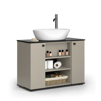 Vicco Mobiletto per lavabo Grigio 80 x 59 cm con 2 porte