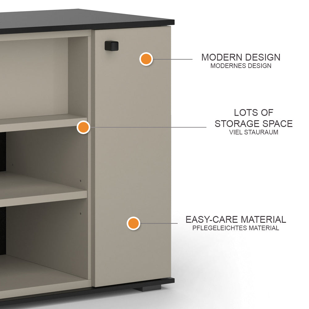 Vicco Mobiletto per lavabo Grigio 80 x 59 cm con 2 porte