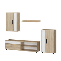 Vicco Parete attrezzata Sonoma/Bianco Set, 4 parti