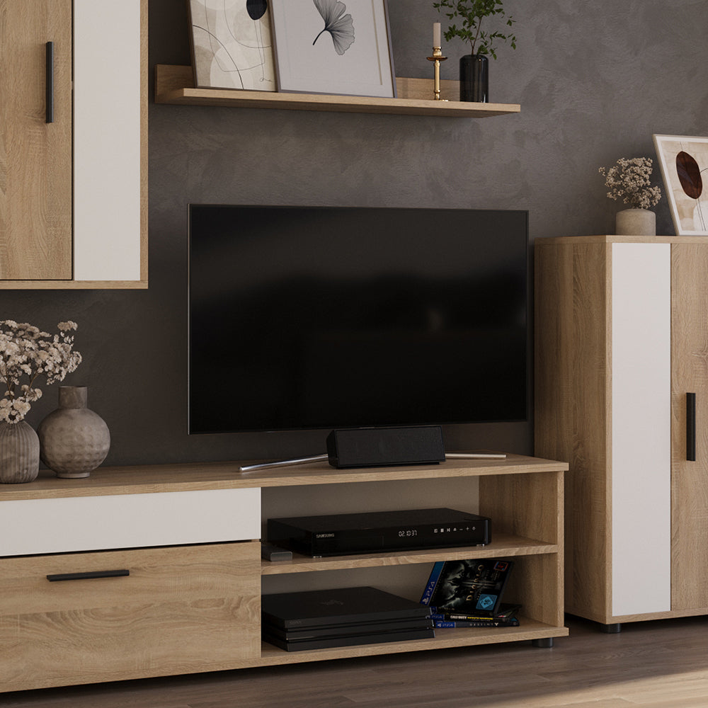 Vicco Parete attrezzata Sonoma/Bianco Set, 4 parti