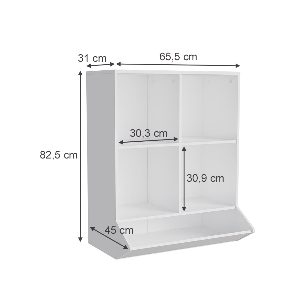 Vicco Scaffale per bambini Bianco 65.5 x 82.5 cm