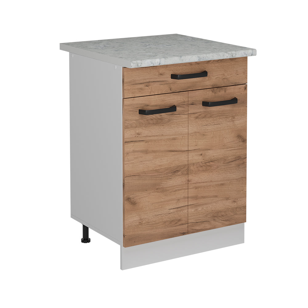 Vicco Mobiletto base per cucina Quercia dorata 60 cm PL Marmo