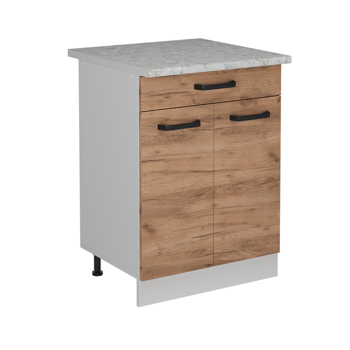 Vicco Mobiletto base per cucina Quercia dorata 60 cm PL Marmo