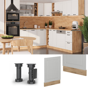 Vicco Pannello frontale per lavastoviglie Bianco casa di campagna 45 cm , PL Antracite