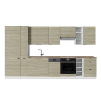 Vicco Cucina componibile Pannello di quercia/bianco 355 cm , PL Rovere