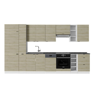 Vicco Cucina componibile Pannello di quercia/bianco 355 cm , PL Antracite