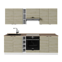 Vicco Cucina componibile Pannello di quercia/bianco 235 cm , PL Rovere