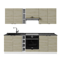 Vicco Cucina componibile Pannello di quercia/bianco 235 cm , PL Antracite