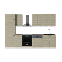 Vicco Cucina componibile Pannello di quercia/bianco 300 cm , PL Rovere