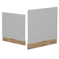 Vicco Pannello frontale per lavastoviglie Bianco casa di campagna 60 cm , PL Rovere