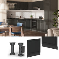 Vicco Pannello frontale per lavastoviglie Antracite casa di campagna 60 cm senza piano di lavoro
