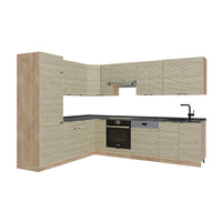 Vicco Cucina angolare completa Pannello in rovere/rovere goldkraft 227 x 287 cm , PL Antracite