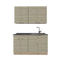 Vicco Cucina completa Pannello in rovere/rovere goldkraft 140 cm , PL Antracite