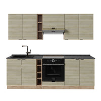 Vicco Cucina componibile Pannello in rovere/rovere goldkraft 235 cm , PL Antracite