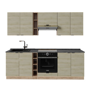 Vicco Cucina componibile Pannello in rovere/rovere goldkraft 235 cm , PL Antracite