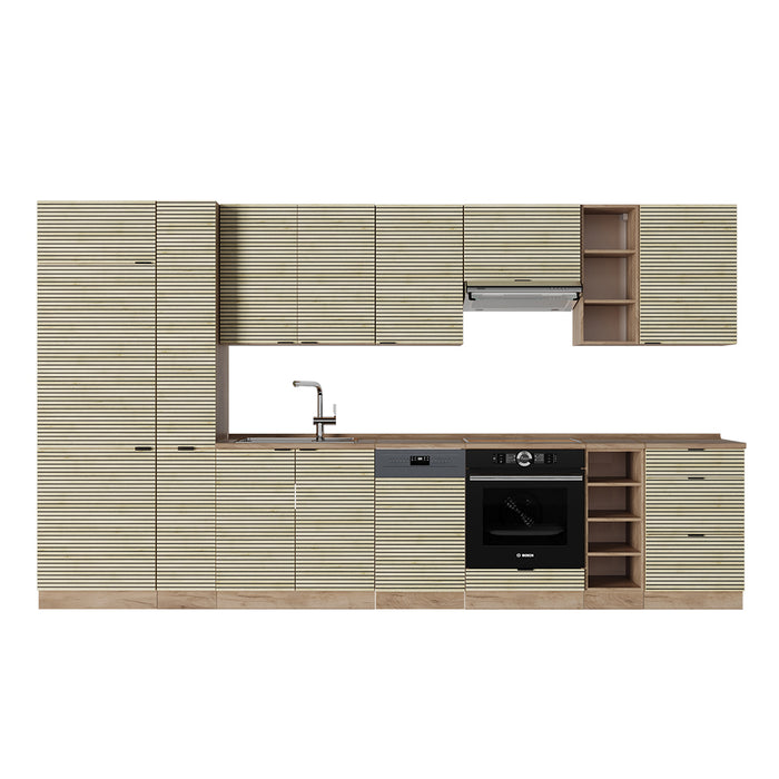Vicco Cucina componibile Pannello in rovere/rovere goldkraft 355 cm , PL Rovere