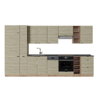 Vicco Cucina componibile Pannello in rovere/rovere goldkraft 355 cm , PL Antracite