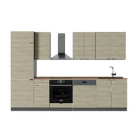 Vicco Cucina componibile Pannello in rovere/antracite 300 cm , PL Rovere