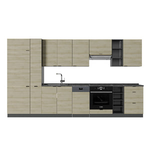 Vicco Cucina componibile Pannello in rovere/antracite 355 cm , PL Antracite