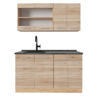 Vicco Cucina monoblocco Rovere Sonoma/Goldkraft 140 cm , PL Antracite