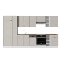 Vicco Cucina componibile Grigio/beige/bianco 355 cm , PL Rovere