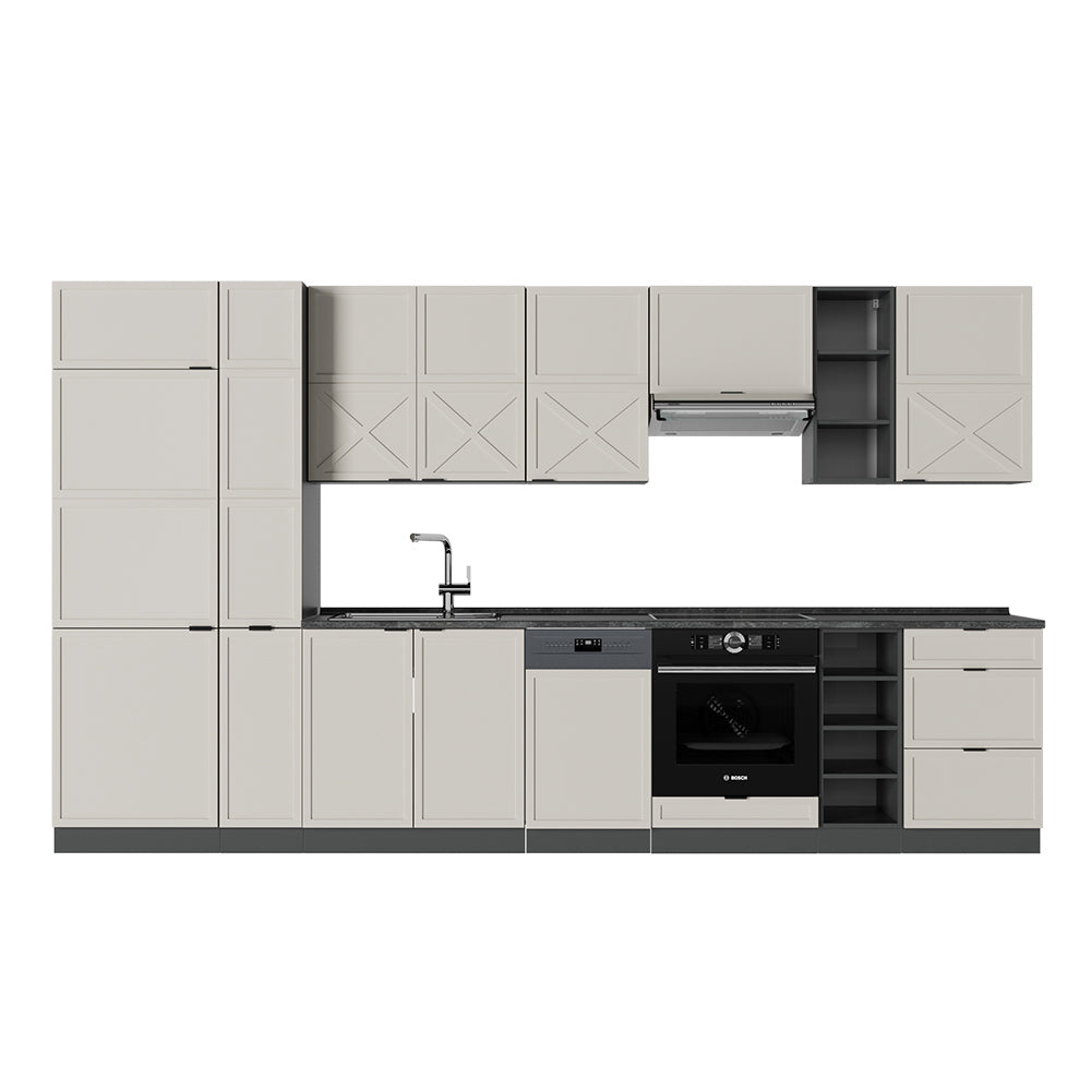 Vicco Cucina componibile Grigio/beige/antracite 355 cm , PL Antracite