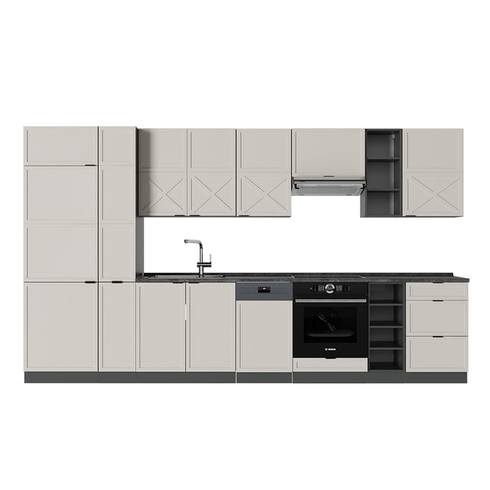 Vicco Cucina componibile Grigio/beige/antracite 355 cm , PL Antracite