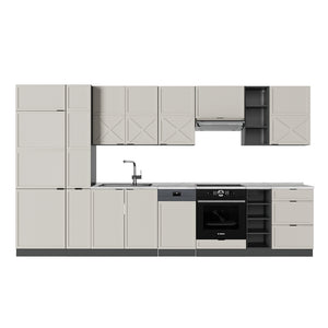 Vicco Cucina componibile Grigio/beige/antracite 355 cm , PL Marmo