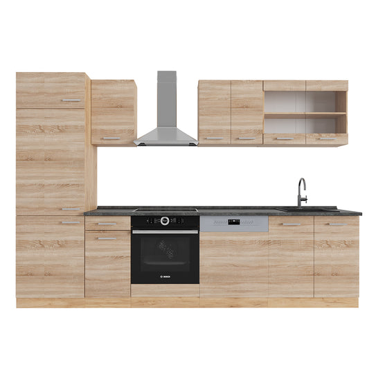 Vicco Cucina componibile Rovere Sonoma/Goldkraft 300 cm , PL Antracite