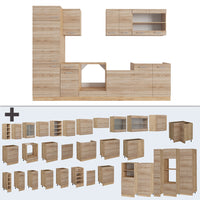 Vicco Cucina componibile Rovere Sonoma/Goldkraft 300 cm , PL Marmo