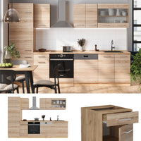 Vicco Cucina componibile Rovere Sonoma/Goldkraft 300 cm , PL Marmo