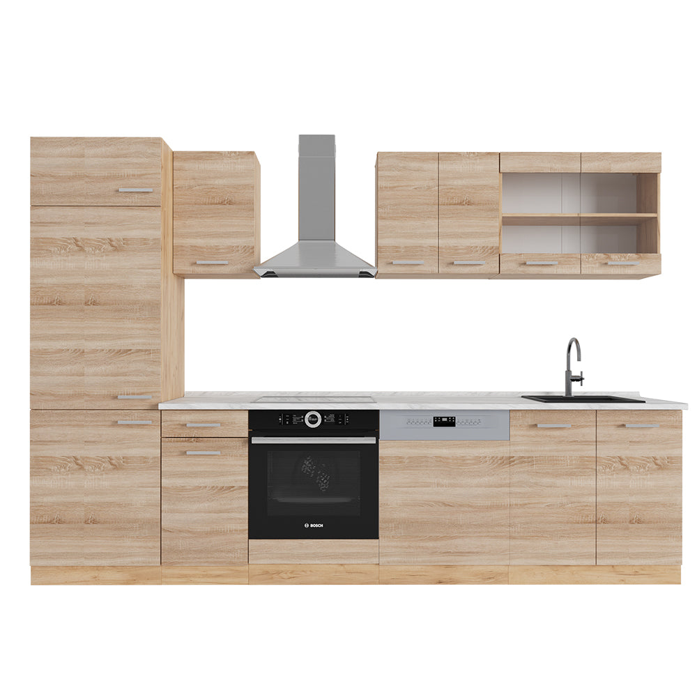 Vicco Cucina componibile Rovere Sonoma/Goldkraft 300 cm , PL Marmo