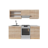 Vicco Cucina componibile Rovere Sonoma/Goldkraft 200 cm , PL Marmo